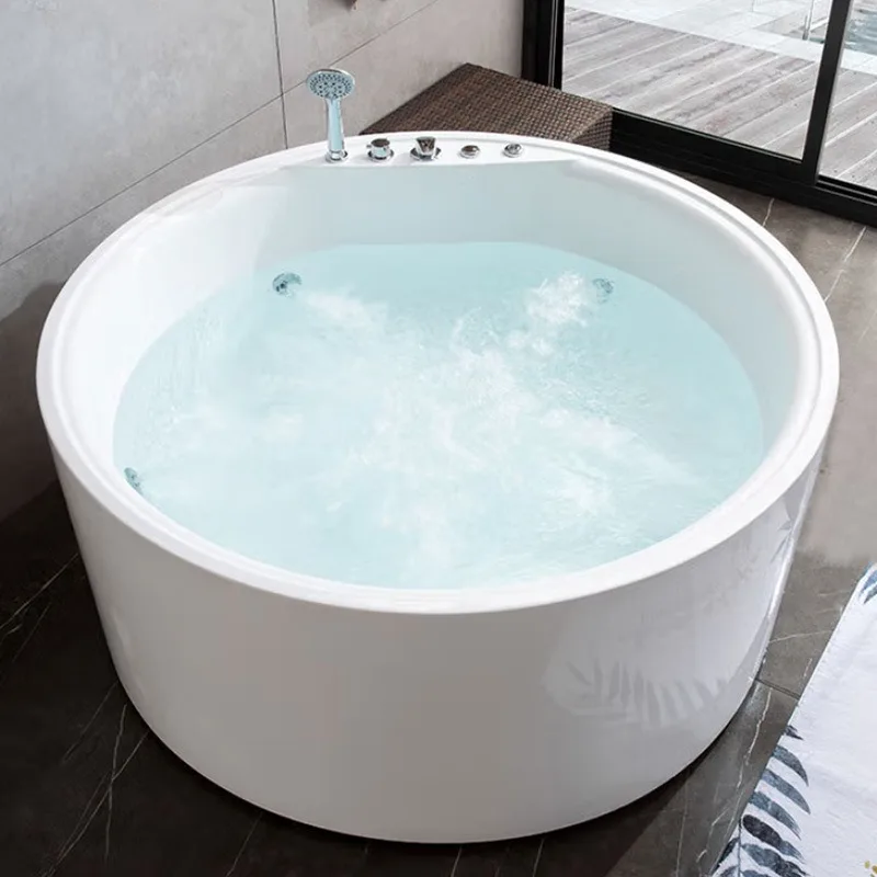 Free-standing home massage surfing round bathtub, beauty shop couple bathtub
Free-standing home massage surfing round bathtub, beauty shop couple bathtub