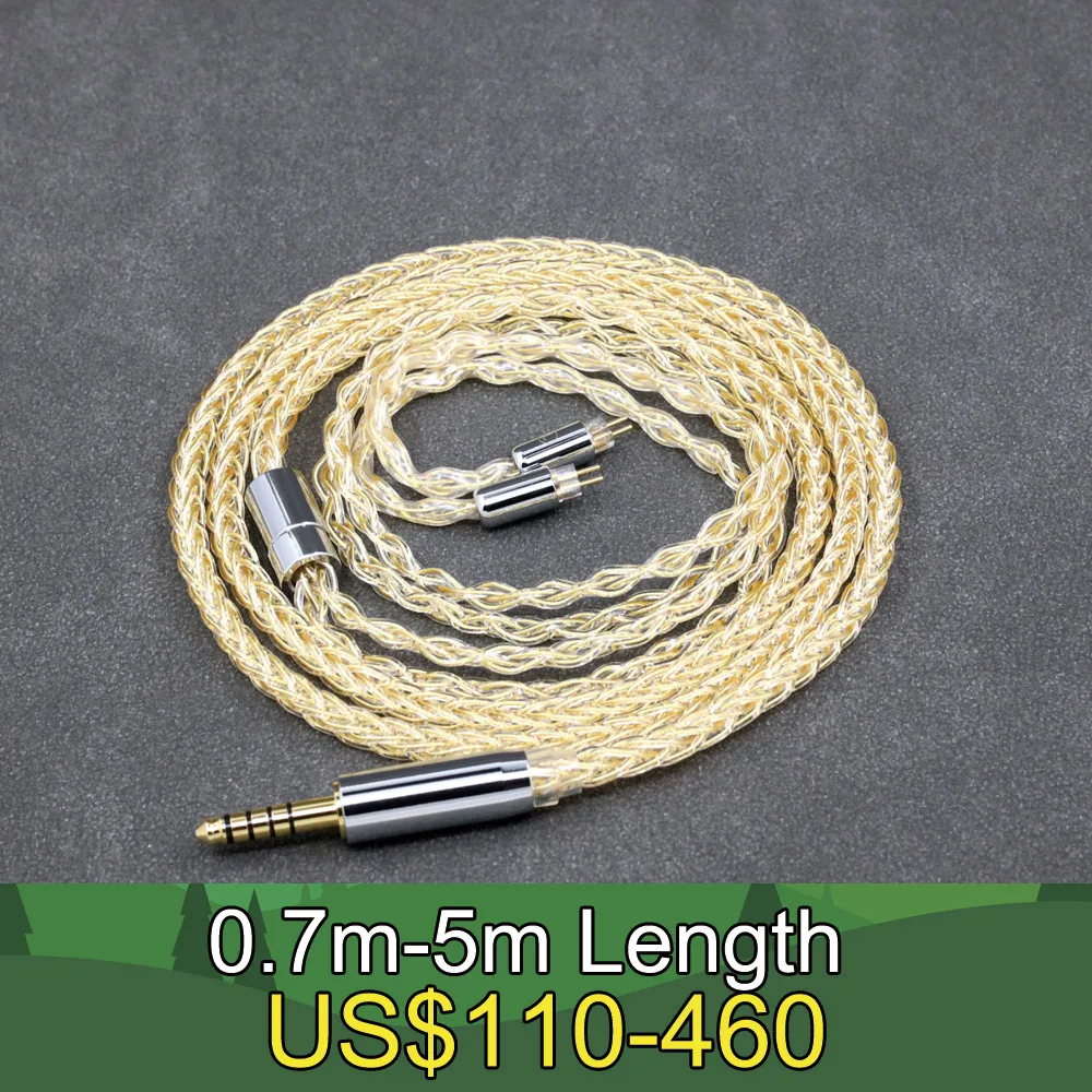 8 Core 99% 7n Pure Silver 24k Gold Plated Earphone Cable For 0.78mm 2pin BA W4r UM3X UM3RC JH13 High Step LN008422
8 Core 99% 7n Pure Silver 24k Gold Plated Earphone Cable For 0.78mm 2pin BA W4r UM3X UM3RC JH13 High Step LN008422
