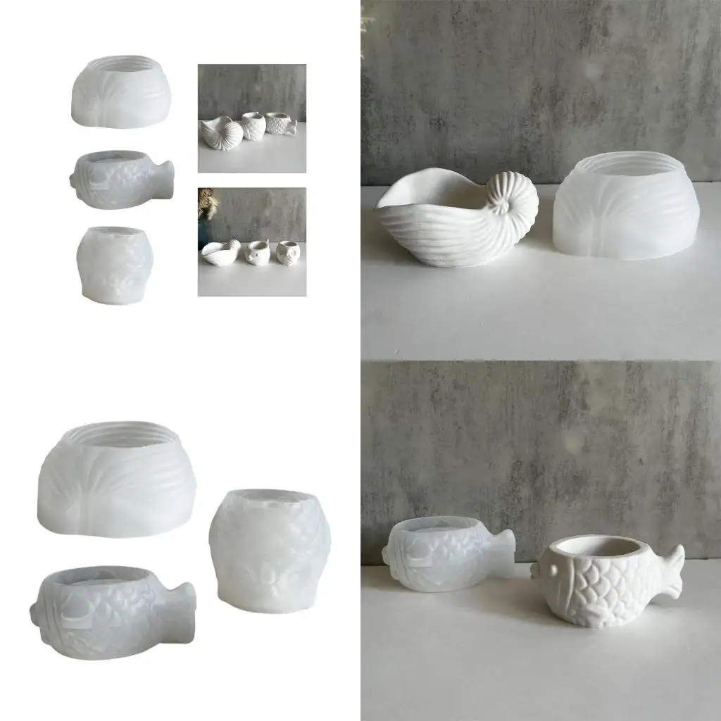 A52E 3Pcs Silicone Mold Set for Succulent Planters Animal Shaped Flower Pots Mould
A52E 3Pcs Silicone Mold Set for Succulent Planters Animal Shaped Flower Pots Mould