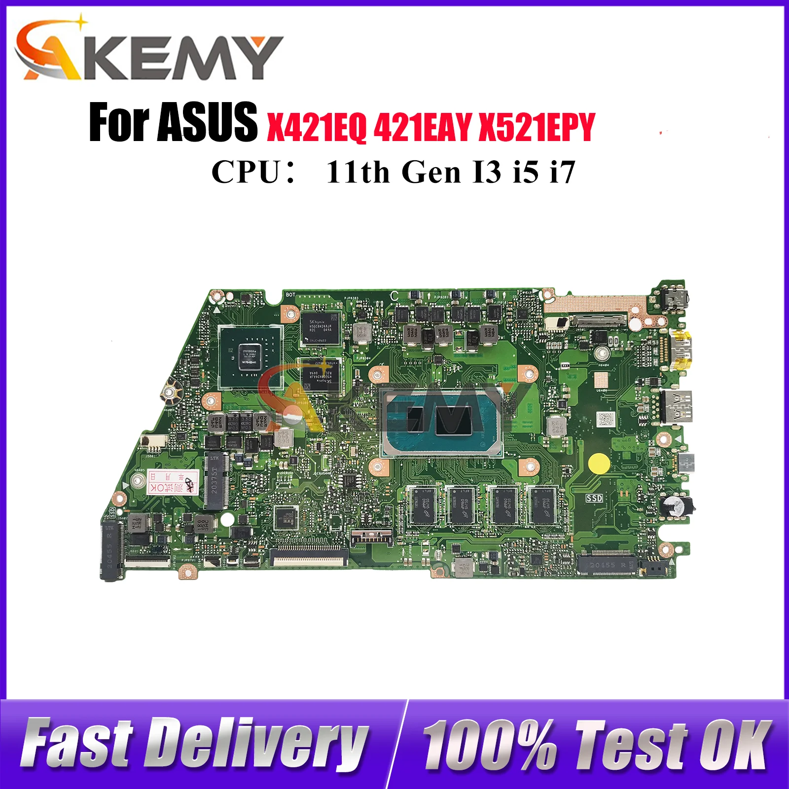 X421EQY Laptop Motherboard For ASUS X421EQ I521E X521EPY R521E X521E 421EAY S533E X521EQ K533E V533E Mainboard 11th Gen I3 i5 i7
X421EQY Laptop Motherboard For ASUS X421EQ I521E X521EPY R521E X521E 421EAY S533E X521EQ K533E V533E Mainboard 11th Gen I3 i5 i7