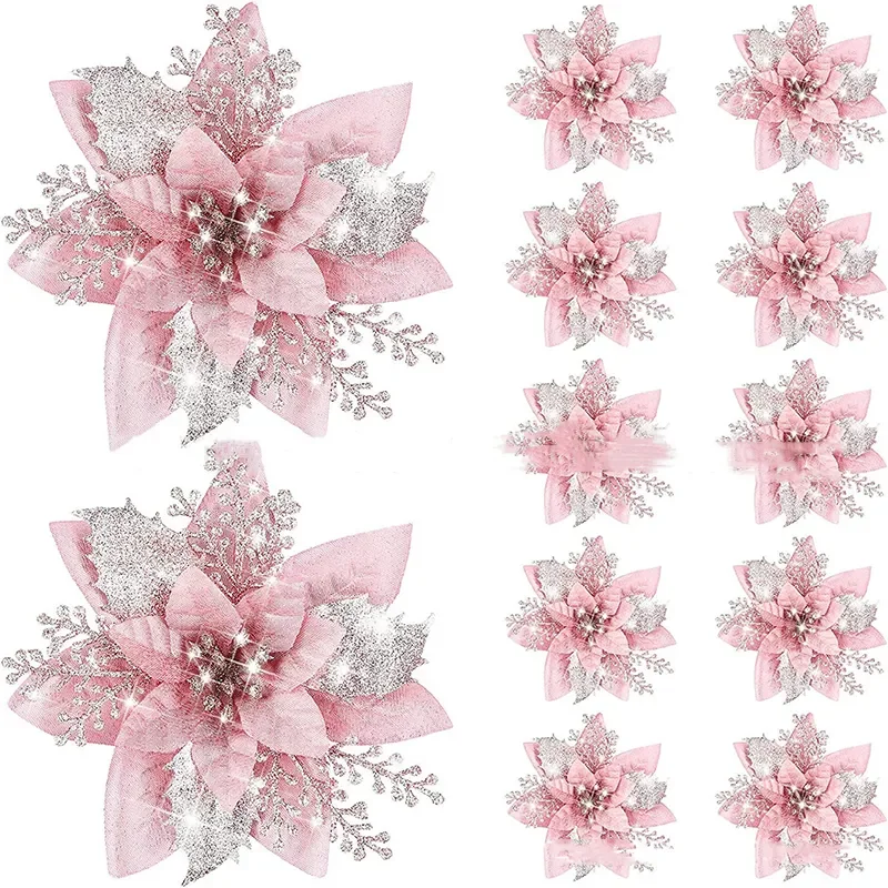 14.5cm 5Pieces Pink Silver Christmas Simulation Flower Xmas Tree Fake Flower DIY Merry Christma Decor For Home Wreath Noel Gift
14.5cm 5Pieces Pink Silver Christmas Simulation Flower Xmas Tree Fake Flower DIY Merry Christma Decor For Home Wreath Noel Gift