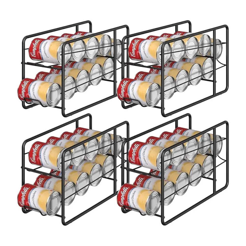 4 Pa Can Dispenser Rack, Stackable Can Storage Organizer Holder For Canned Food Kitchen Cabinet Pantry Countertop, Black
4 Pa Can Dispenser Rack, Stackable Can Storage Organizer Holder For Canned Food Kitchen Cabinet Pantry Countertop, Black