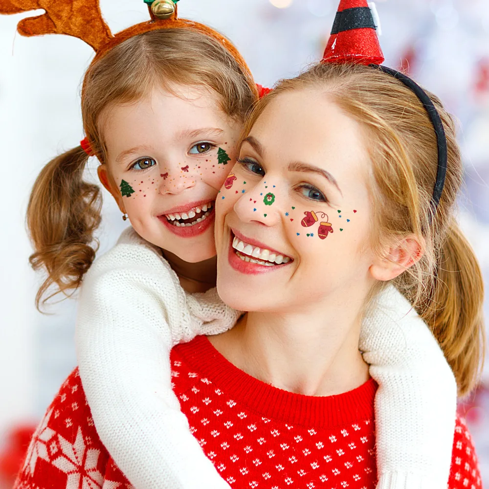 6 Sheets Christmas Temporary Tattoo Stickers Cute Sweet Girl Festival Face Makeup Party Activity High Quality Non Waterproof
6 Sheets Christmas Temporary Tattoo Stickers Cute Sweet Girl Festival Face Makeup Party Activity High Quality Non Waterproof
