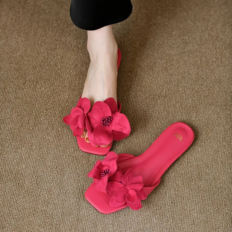 2026 New Spring Summer Red Flower One strap Slippers Non-slip Rubber Sole Flat Casual Beach Shoes For Outdoor Use
2026 New Spring Summer Red Flower One strap Slippers Non-slip Rubber Sole Flat Casual Beach Shoes For Outdoor Use