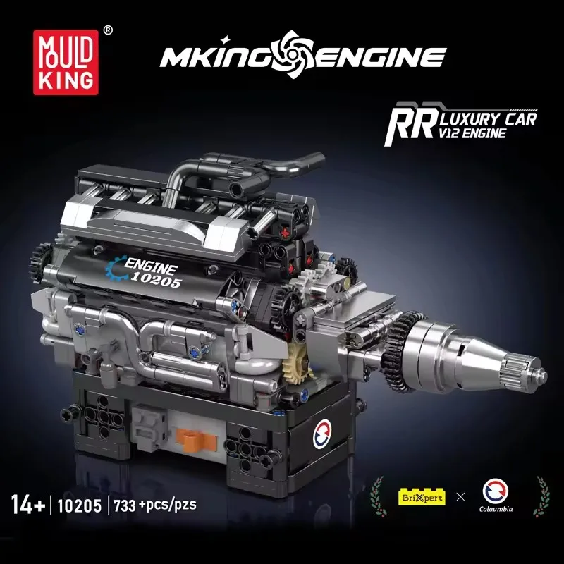 Technical 10205 Vintage Car Part Motorized RR V12 Engine Model Building Block Bricks DIY Mould King Adults Toys Kids Gifts
Technical 10205 Vintage Car Part Motorized RR V12 Engine Model Building Block Bricks DIY Mould King Adults Toys Kids Gifts