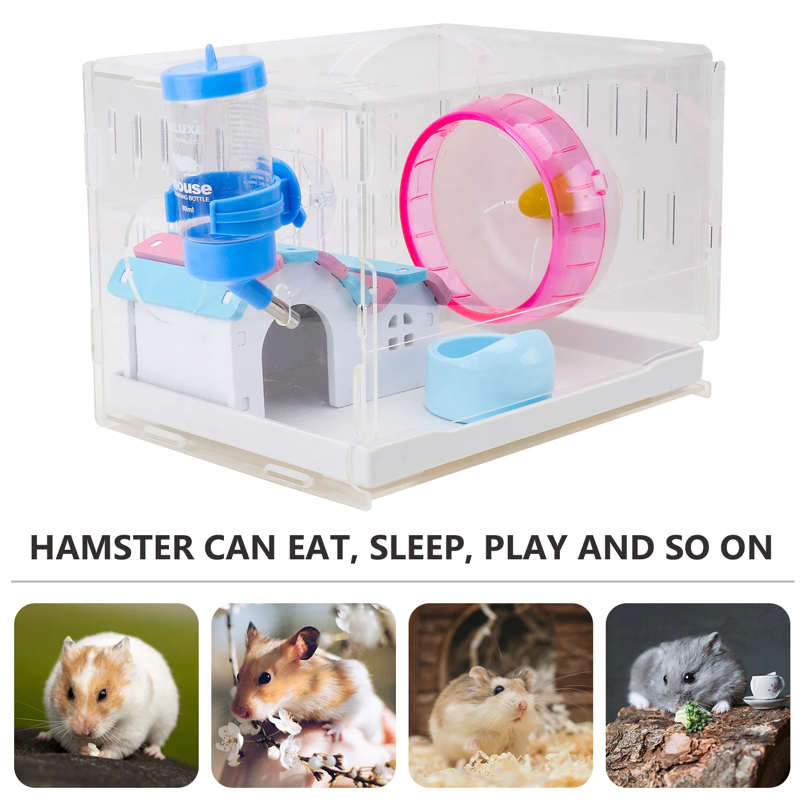 1Set Transparent Hamster Cage Acrylic Single Layer Pet Habitat Compact Design for Small Animals Sturdy Eco-Friendly
1Set Transparent Hamster Cage Acrylic Single Layer Pet Habitat Compact Design for Small Animals Sturdy Eco-Friendly