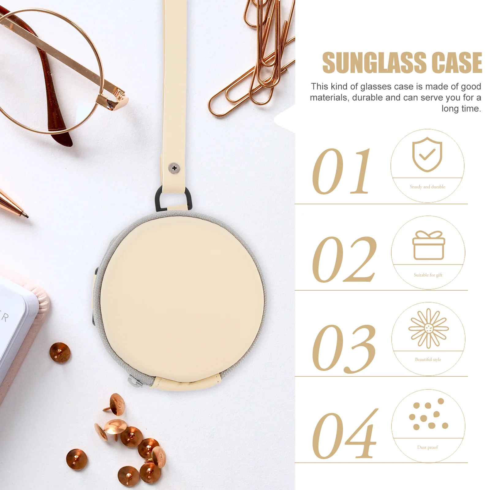 Round Foldable Sunglasses Case Sturdy Protective Eyeglasses Carrier Simple Style Portable Glasses Container Sunglass Case
Round Foldable Sunglasses Case Sturdy Protective Eyeglasses Carrier Simple Style Portable Glasses Container Sunglass Case