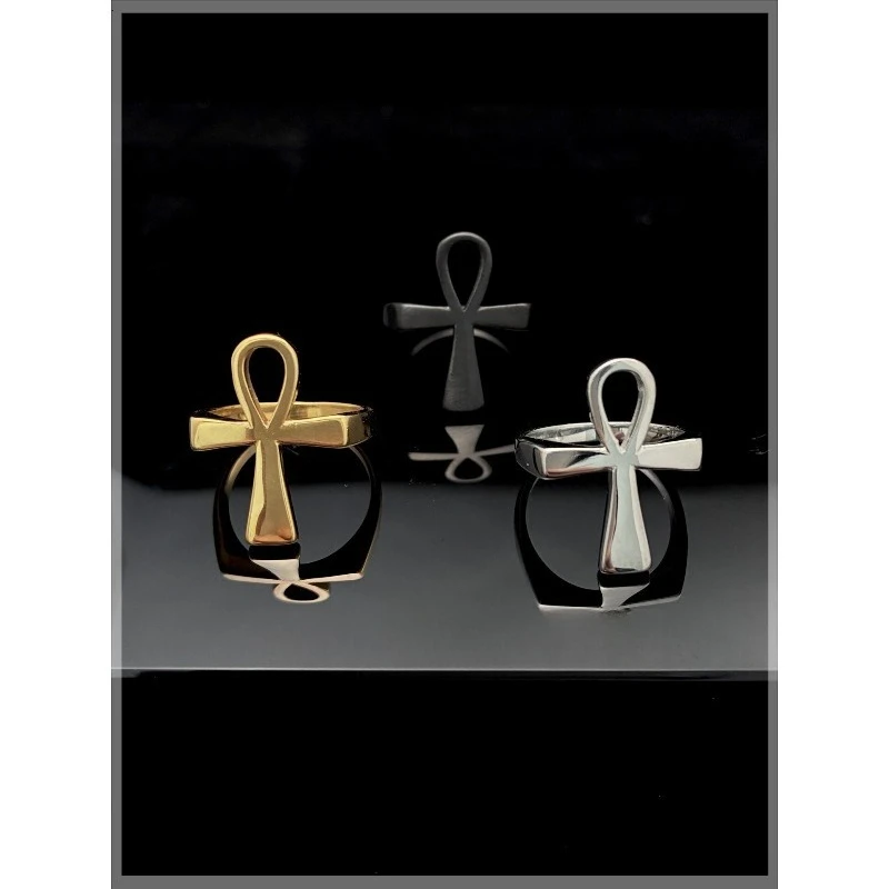Ancient Egyptian Life Key Retro Titanium Steel Ring Simple Geometric Ring Cross Neutral Versatile Men and Women
Ancient Egyptian Life Key Retro Titanium Steel Ring Simple Geometric Ring Cross Neutral Versatile Men and Women
