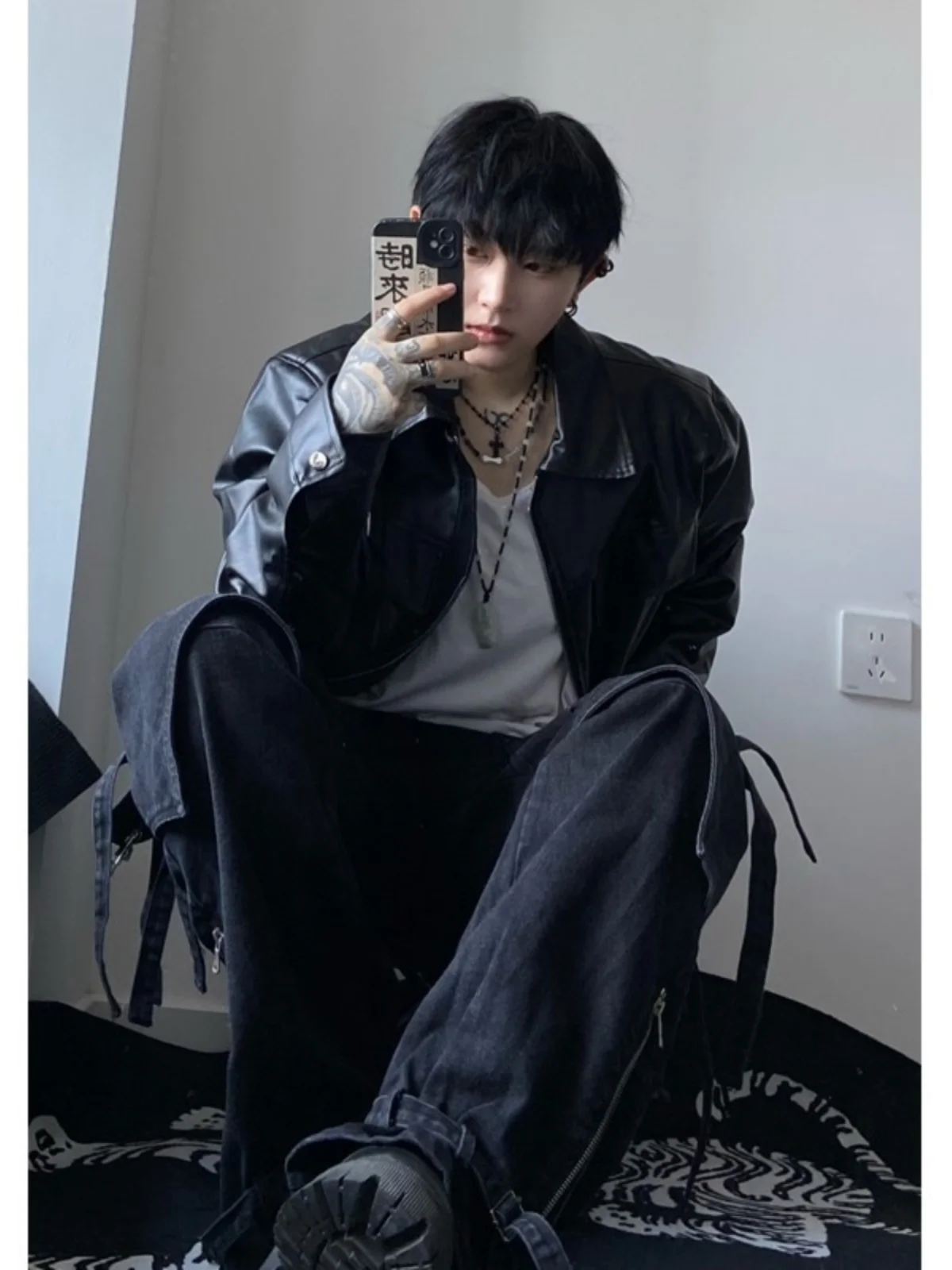 Мужское кожаное пальто Cleanfit Bla Jaet Flight Sle Baseball ort, весенне-осеннее пальто с подплечниками Faionable и Haome
Мужское кожаное пальто Cleanfit Bla Jaet Flight Sle Baseball ort, весенне-осеннее пальто с подплечниками Faionable и Haome