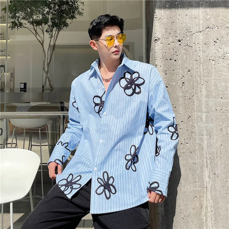 Men Casual Shirts Spring Printed Lapel Long Sleeve Streetwear Tops 2023 New Korean Loose Fashion Male Blouses Clothing I107
Men Casual Shirts Spring Printed Lapel Long Sleeve Streetwear Tops 2023 New Korean Loose Fashion Male Blouses Clothing I107