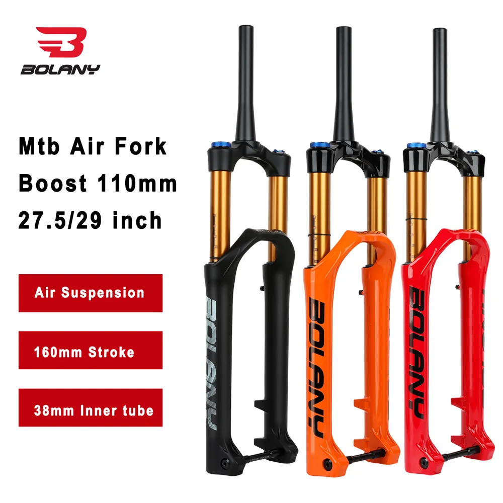 Bolany Mtb Bicycle Suspension Air Pressure Fork Boost 110x15mm Stanchion 38mm Stroke 160mm Tapered Steering 1-1/2"
Bolany Mtb Bicycle Suspension Air Pressure Fork Boost 110x15mm Stanchion 38mm Stroke 160mm Tapered Steering 1-1/2"