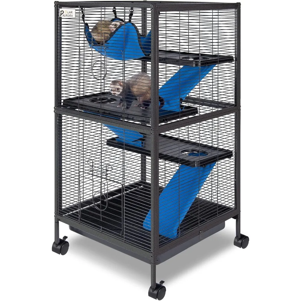 4 Tier Steel Deluxe Small Animal Pet Cage Kit for Guinea Pig Ferret Little Rabbit with Wheels Brakes Hammock 4 Platforms Removab
4 Tier Steel Deluxe Small Animal Pet Cage Kit for Guinea Pig Ferret Little Rabbit with Wheels Brakes Hammock 4 Platforms Removab