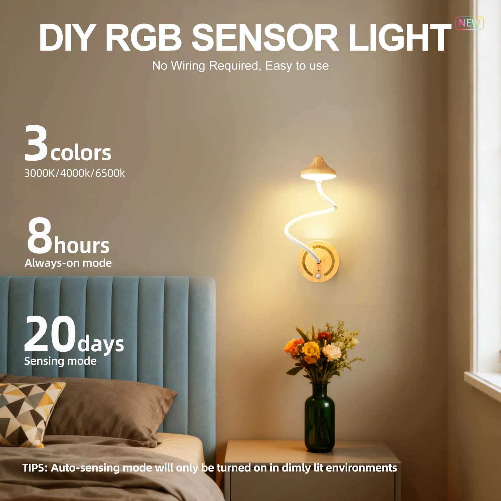 Rechargeable Motion Sensor Wall Light Touch Control LED Night Light Cordless Wall Sconce for Bedroom Stairway Hallway Corridor
Rechargeable Motion Sensor Wall Light Touch Control LED Night Light Cordless Wall Sconce for Bedroom Stairway Hallway Corridor