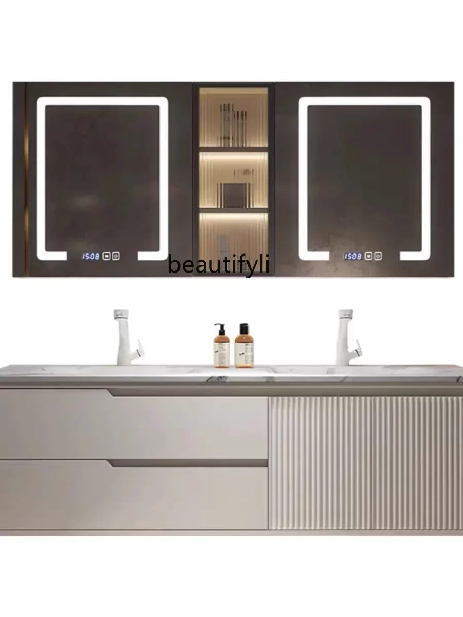 Q Stone Plate Hot Bending Integrated Double Basin Bathroom Cabinet Bathroom Table Oak Washbasin Cabinet
Q Stone Plate Hot Bending Integrated Double Basin Bathroom Cabinet Bathroom Table Oak Washbasin Cabinet