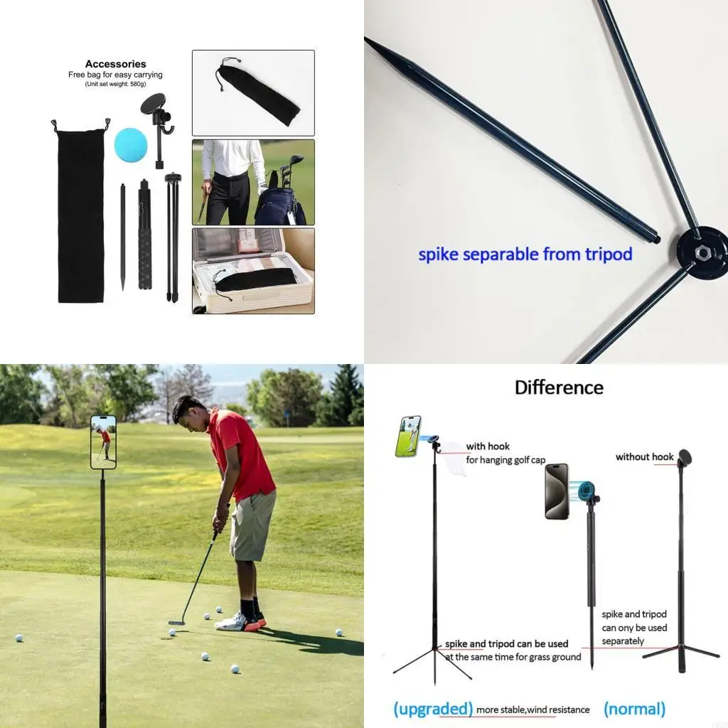 Retractable Golf Selfie Poles Metal Ground Spikes Adjustable Attachments 157D
Retractable Golf Selfie Poles Metal Ground Spikes Adjustable Attachments 157D