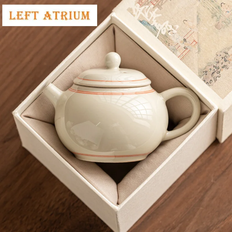 150ml Hand Drawn Double Line Ceramic Teapot Antique Plant Ash Galze Pot Tea Brewing Kettle Tieguanyin Tea Services Supplies Gift
150ml Hand Drawn Double Line Ceramic Teapot Antique Plant Ash Galze Pot Tea Brewing Kettle Tieguanyin Tea Services Supplies Gift