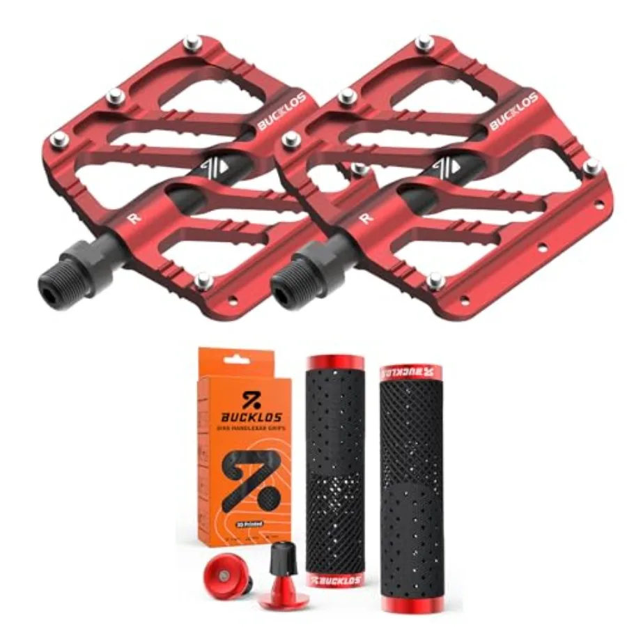 3 Bearings CNC Bicycle Platform Aluminum Alloy Non-Slip MTB Flat Pedals and GR800 3D Printed TPU Non-Slip Bike Handlebar Grips-
3 Bearings CNC Bicycle Platform Aluminum Alloy Non-Slip MTB Flat Pedals and GR800 3D Printed TPU Non-Slip Bike Handlebar Grips-