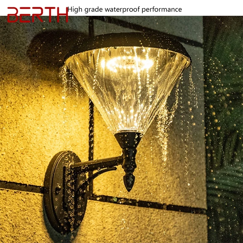 BERTH Outdoor Solar Wall Light LED Waterproof Modern Creative Sconces Lamp for Home Porch Decoration
BERTH Outdoor Solar Wall Light LED Waterproof Modern Creative Sconces Lamp for Home Porch Decoration