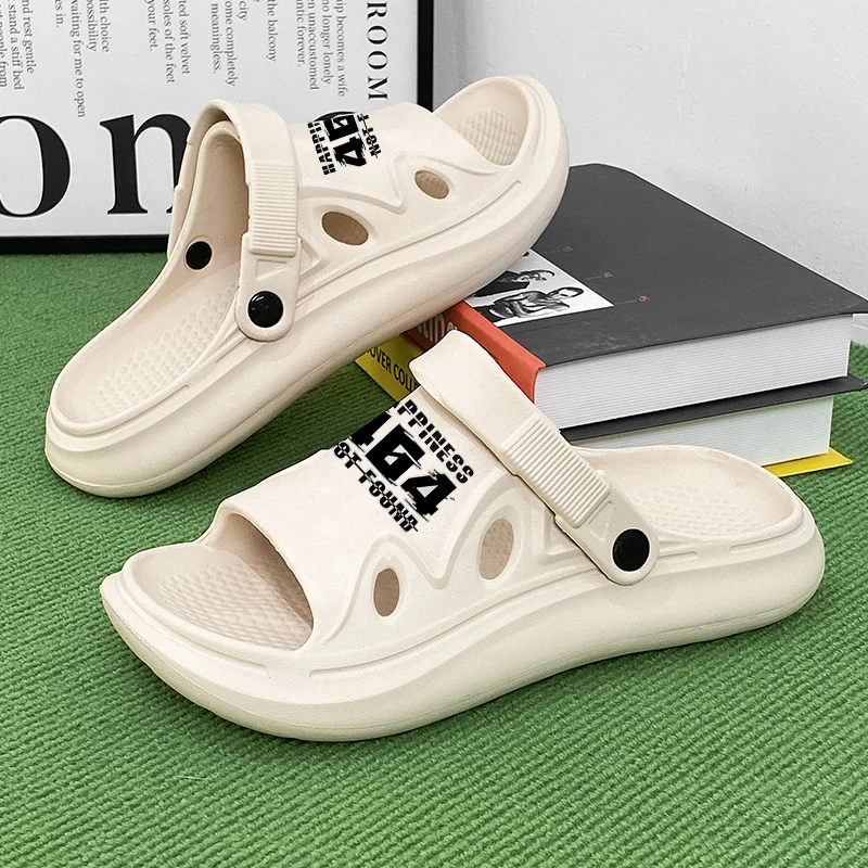 Летние тапочки для женщин и мужчин, удобные пляжные сандалии для ванной и улицы, повседневные шлепанцы 
Летние тапочки для женщин и мужчин, удобные пляжные сандалии для ванной и улицы, повседневные шлепанцы