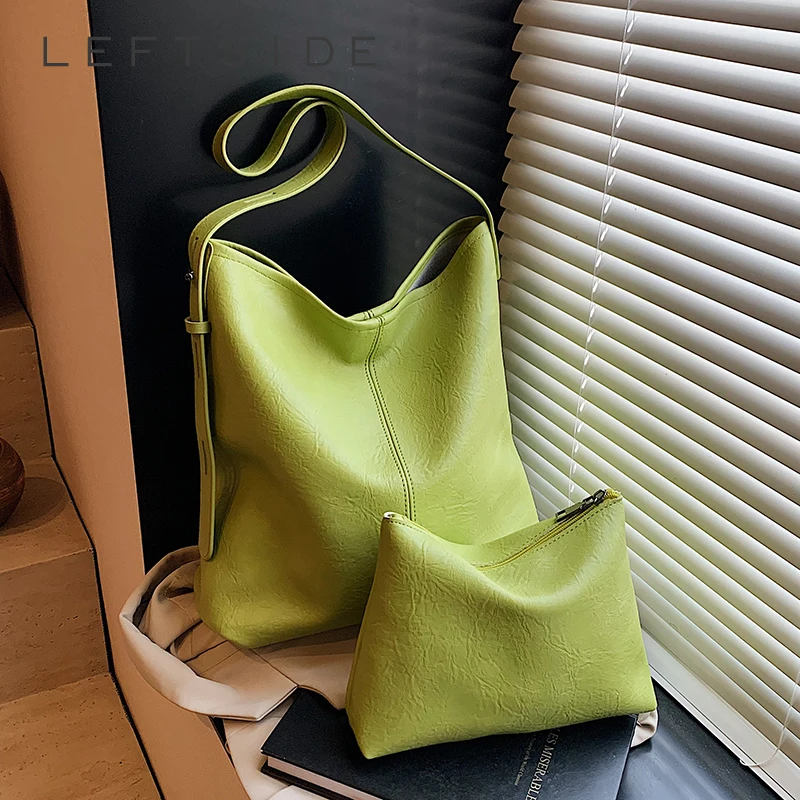 LEFTSIDE Women 2 PCS/SET PU Leather Green Bucket Shoulder Bag 2025 Trend Fashion Crossbody Bag Female Solid Color Handbags
LEFTSIDE Women 2 PCS/SET PU Leather Green Bucket Shoulder Bag 2025 Trend Fashion Crossbody Bag Female Solid Color Handbags