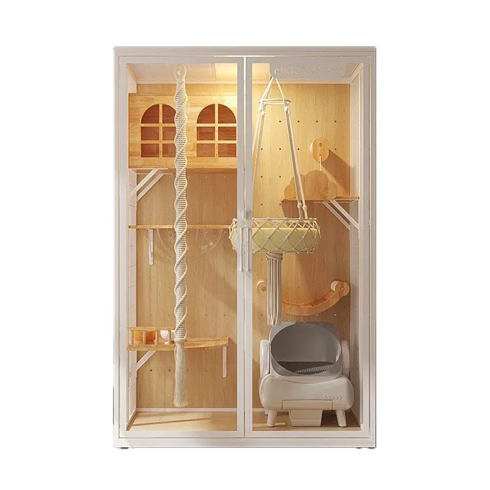 Meow Zan Bear DIY Cat Villa Cat Cage Large Luxury Solid Wood Indoor Panoramic Pet Glass Display Cabinet
Meow Zan Bear DIY Cat Villa Cat Cage Large Luxury Solid Wood Indoor Panoramic Pet Glass Display Cabinet
