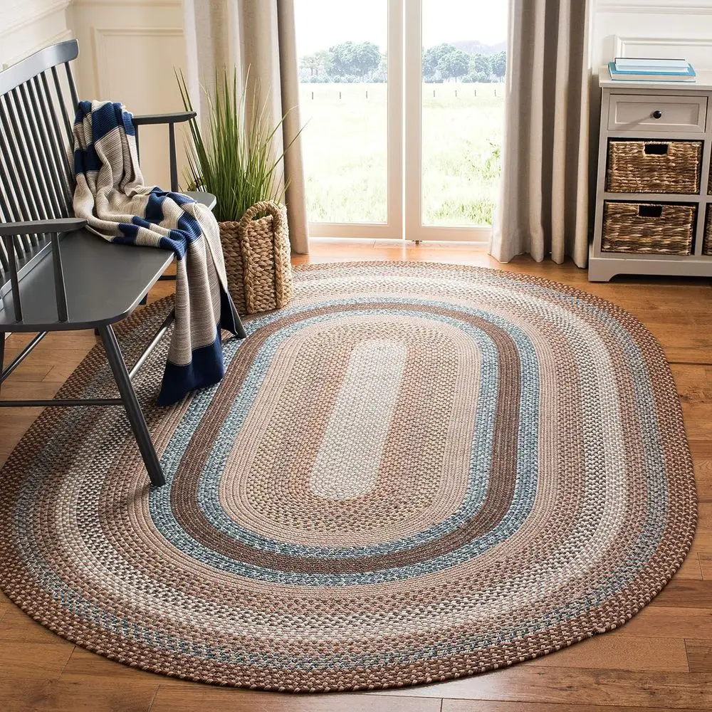 9' x 12' Handcrafted Reversible Outdoor Braided Rug - Brown & Multi, Easy Clean, Ideal for Patio and Mudroom
9' x 12' Handcrafted Reversible Outdoor Braided Rug - Brown & Multi, Easy Clean, Ideal for Patio and Mudroom