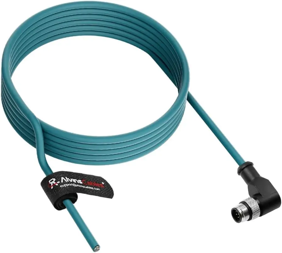 Alvin's Cables M12 A-Code 8 Pin Male Right Angle to Open End Power I/O Cable Cat6a High-Flex Shielded for Cognex Keyence Basler
Alvin's Cables M12 A-Code 8 Pin Male Right Angle to Open End Power I/O Cable Cat6a High-Flex Shielded for Cognex Keyence Basler