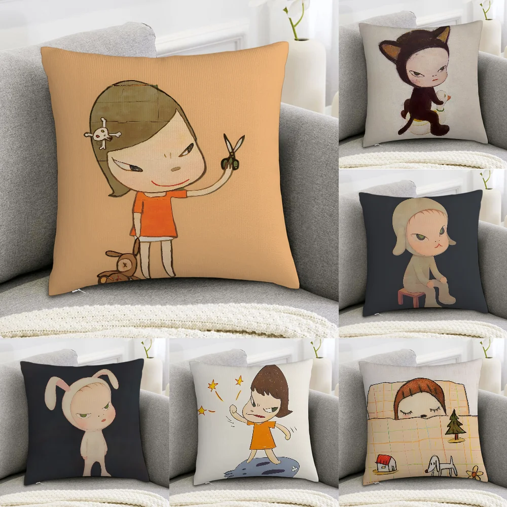 Y-Yoshitomo Nara Luxury modern stylish Pillow Case Sofa Decorative Home Double-sided Print Plush Square Throw Pillow Covers
Y-Yoshitomo Nara Luxury modern stylish Pillow Case Sofa Decorative Home Double-sided Print Plush Square Throw Pillow Covers
