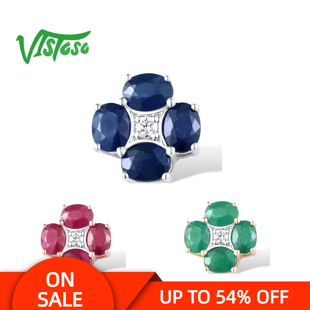 VISTOSO Gold Pendants For Women Authentic 14K 585 White Yellow Rose Gold Blue Sapphire Emerald Ruby Round Pendant Fine Jewelry
VISTOSO Gold Pendants For Women Authentic 14K 585 White Yellow Rose Gold Blue Sapphire Emerald Ruby Round Pendant Fine Jewelry