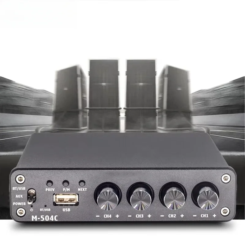 4 Channel 5.0 BT Sound Amplifier HiFi Amplifiers 50Wx4 Home Theater Speaker Amplificador Audio Power Amp
4 Channel 5.0 BT Sound Amplifier HiFi Amplifiers 50Wx4 Home Theater Speaker Amplificador Audio Power Amp