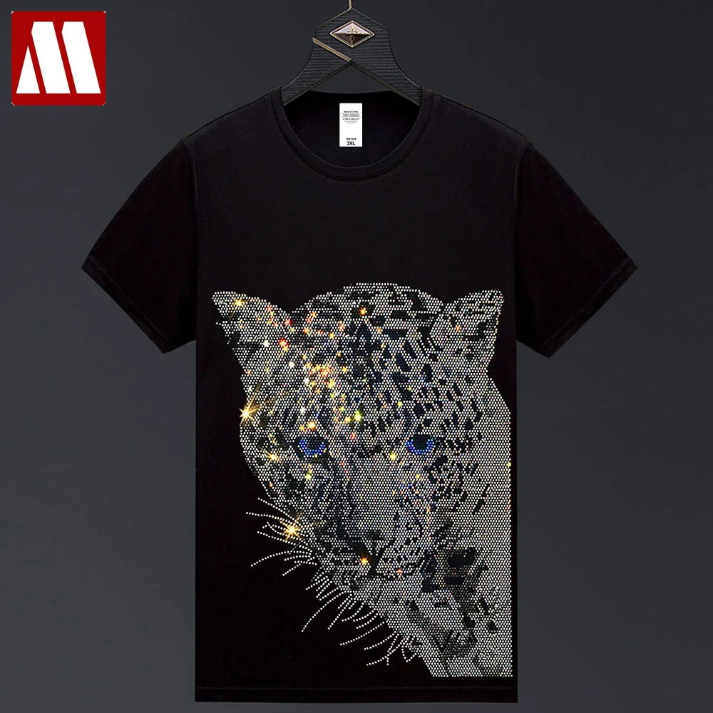 Best-Selling Male Leopard Print Diamond T-shirt Short-Sleeved Streetwear Casual Fashion Design Slim Brand Men And Women T Shirts
Best-Selling Male Leopard Print Diamond T-shirt Short-Sleeved Streetwear Casual Fashion Design Slim Brand Men And Women T Shirts