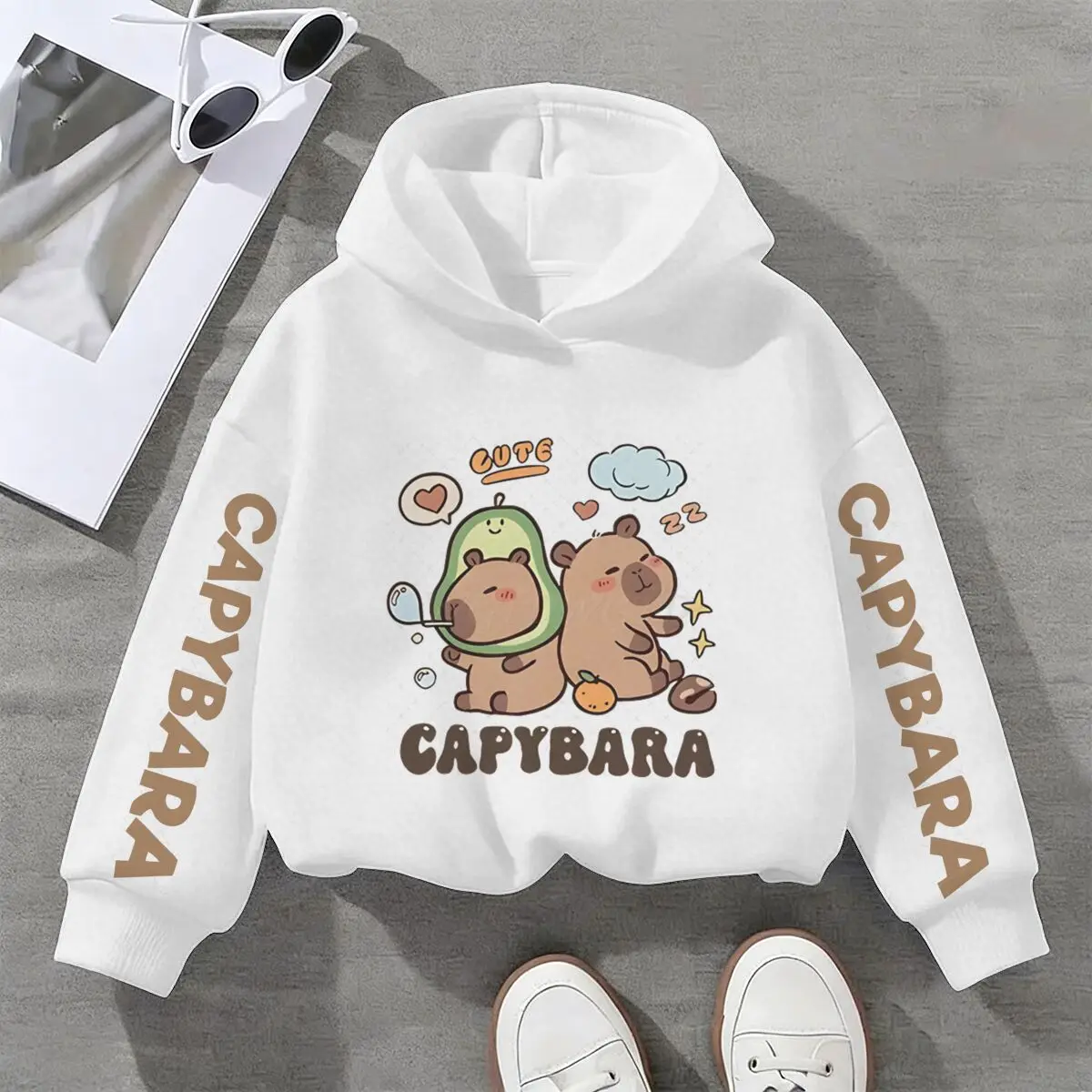 Kids Clothes Cartoon Fun Capybara Cute Print Boys Girls Style Hoodie Outdoor Sports Children's Hooded Sweatshirt Kids Outfits
Kids Clothes Cartoon Fun Capybara Cute Print Boys Girls Style Hoodie Outdoor Sports Children's Hooded Sweatshirt Kids Outfits