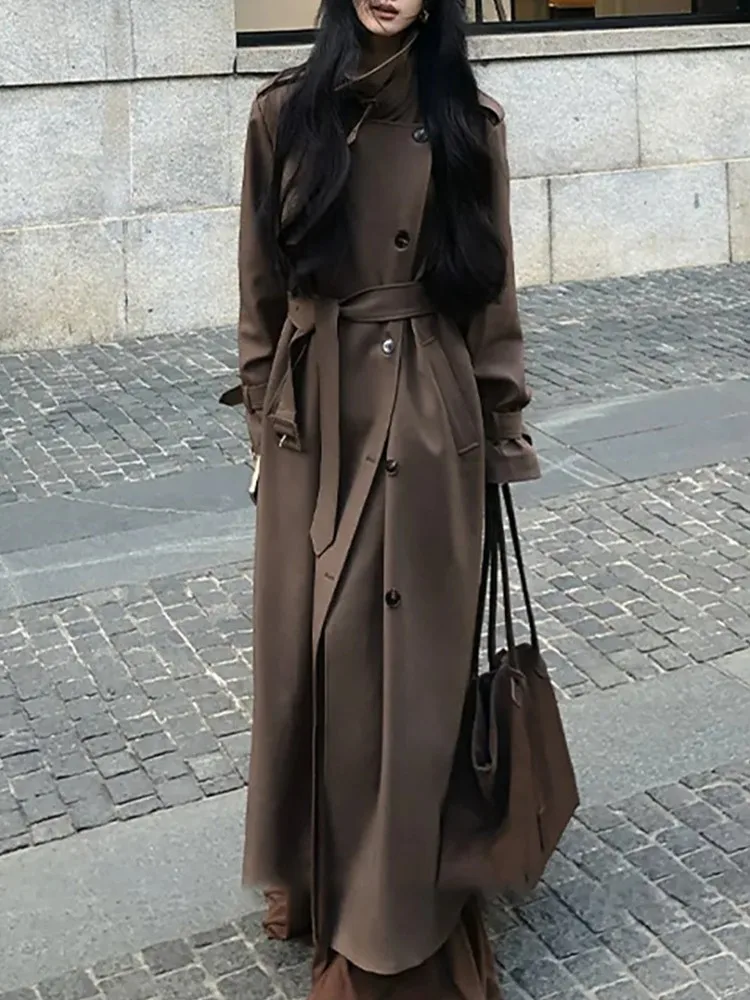 Korean Sle Briti Faion Long Coat Women Early Autumn 2025 New Loose Slim over Knee Coat Outerwear Medium Length
Korean Sle Briti Faion Long Coat Women Early Autumn 2025 New Loose Slim over Knee Coat Outerwear Medium Length