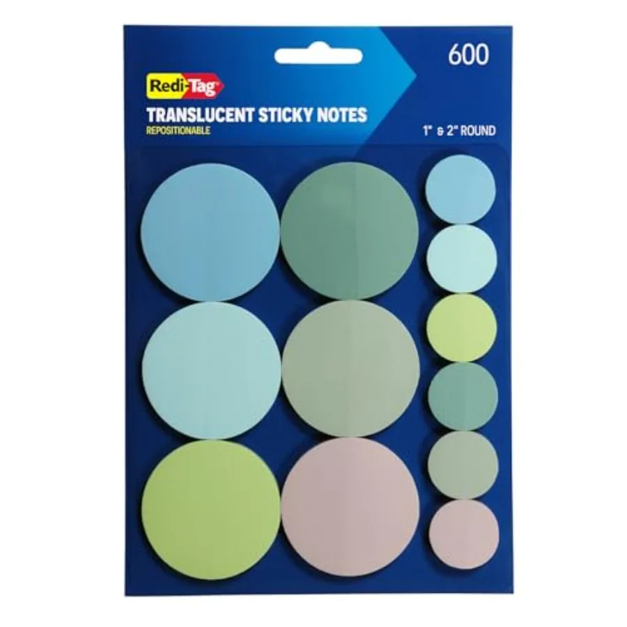 Transparent Sticky Notes, 12 Pads Per Pack, Circle Sticky Notes, Small Sticky Tabs for Organizing, 6 Pads of 1 inch Notes and 6
Transparent Sticky Notes, 12 Pads Per Pack, Circle Sticky Notes, Small Sticky Tabs for Organizing, 6 Pads of 1 inch Notes and 6