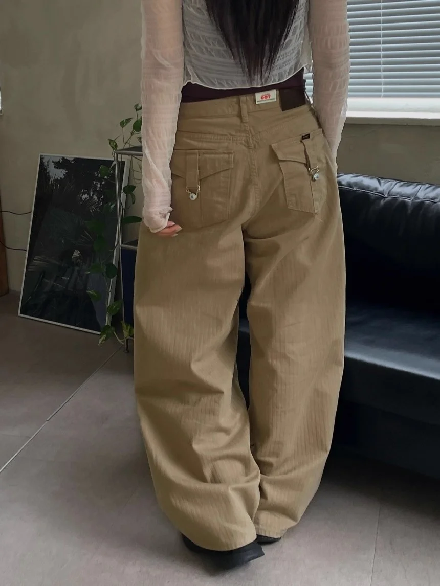 Повседневные свободные джинсы с бирюзовыми пуговицами, модные широкие брюки, износостойкие осенние женские джинсы с талией
Повседневные свободные джинсы с бирюзовыми пуговицами, модные широкие брюки, износостойкие осенние женские джинсы с талией