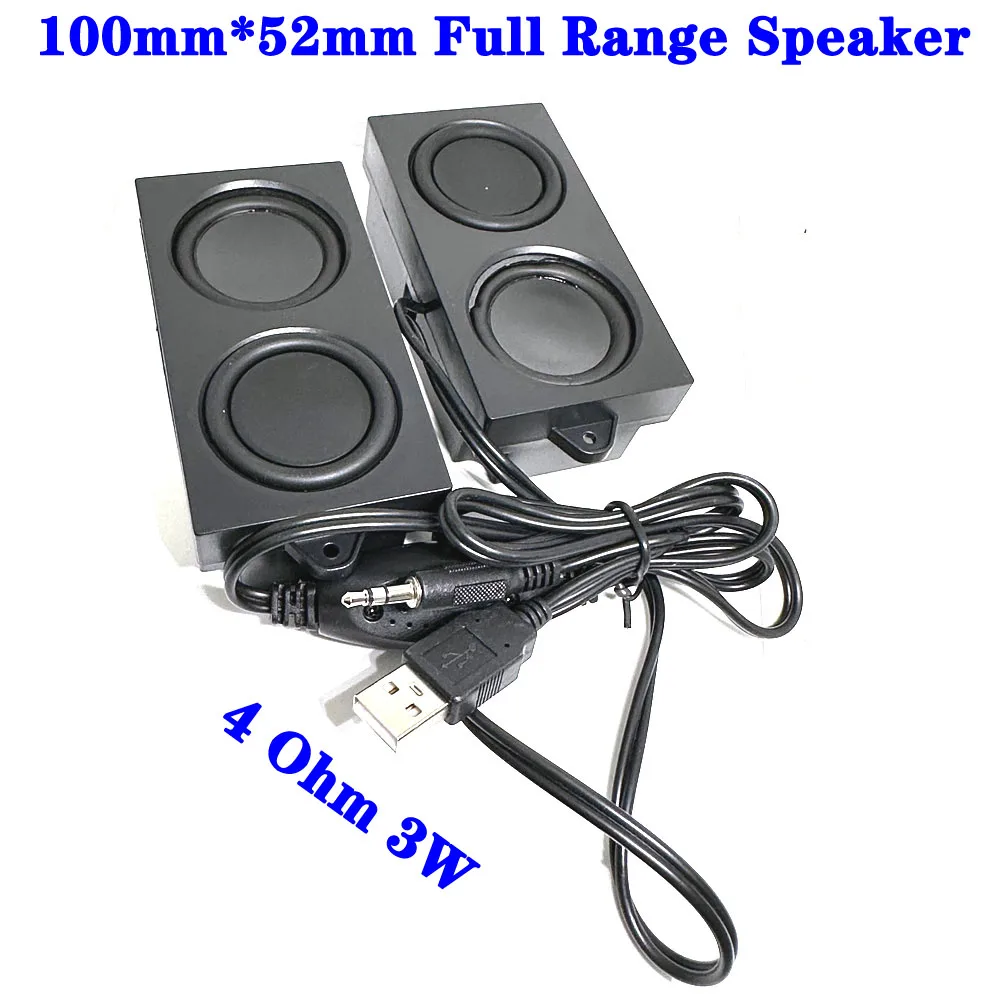 4*3W Full Range Speaker 2.0 Audio DIY Home HiFi System Theater Portable Loudspeaker Subwoofer Race Track Speakers TV AUX Pair
4*3W Full Range Speaker 2.0 Audio DIY Home HiFi System Theater Portable Loudspeaker Subwoofer Race Track Speakers TV AUX Pair 