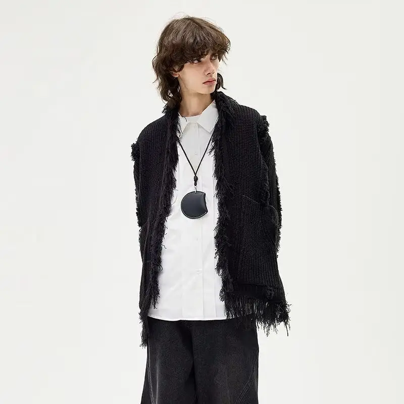 China-Chic Vintage Tassel Coarse Sweater Coat Men's and Women's Autumn and Winter New Loose Couple Knitted Cardigan
China-Chic Vintage Tassel Coarse Sweater Coat Men's and Women's Autumn and Winter New Loose Couple Knitted Cardigan
