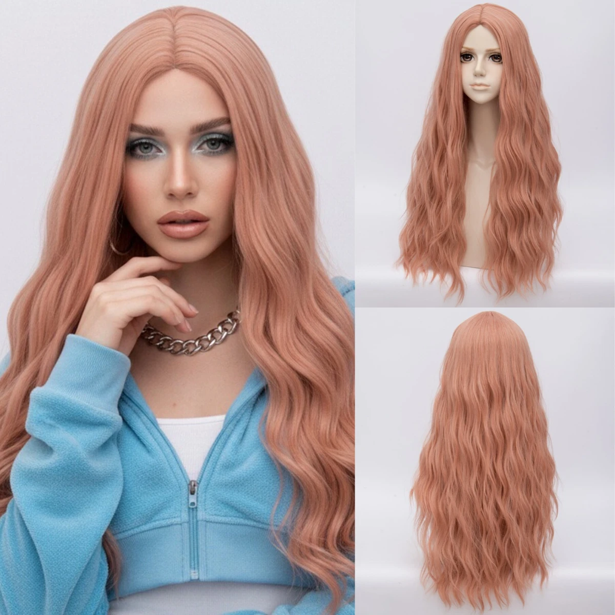 Orange Pink Synthetic Wigs Middle Part Wig Long Curly Wig For Women Daily Party Halloween Christmas Heat Resistant
Orange Pink Synthetic Wigs Middle Part Wig Long Curly Wig For Women Daily Party Halloween Christmas Heat Resistant