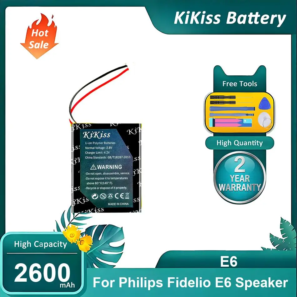 Сменный аккумулятор для колонок Philips Fidelio E6, E6, 2600 мАч
Сменный аккумулятор для колонок Philips Fidelio E6, E6, 2600 мАч