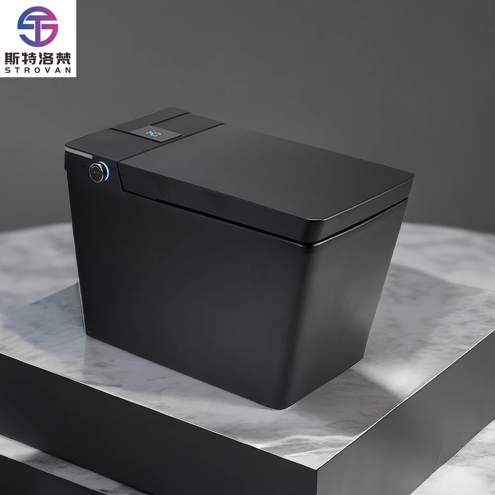 HKZX Aodi Automatic Deodorization New Design Matte Black One Piece Ceramic Electrical square Smart Toilet
HKZX Aodi Automatic Deodorization New Design Matte Black One Piece Ceramic Electrical square Smart Toilet