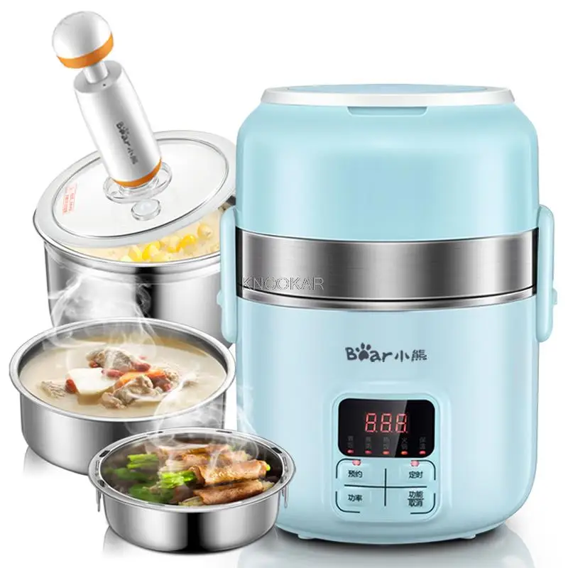 220V Multifunctional 3 Layers 2L Electric Rice Cooker Portable Intelligent Electric Heating Lunch Box For Travel School
220V Multifunctional 3 Layers 2L Electric Rice Cooker Portable Intelligent Electric Heating Lunch Box For Travel School