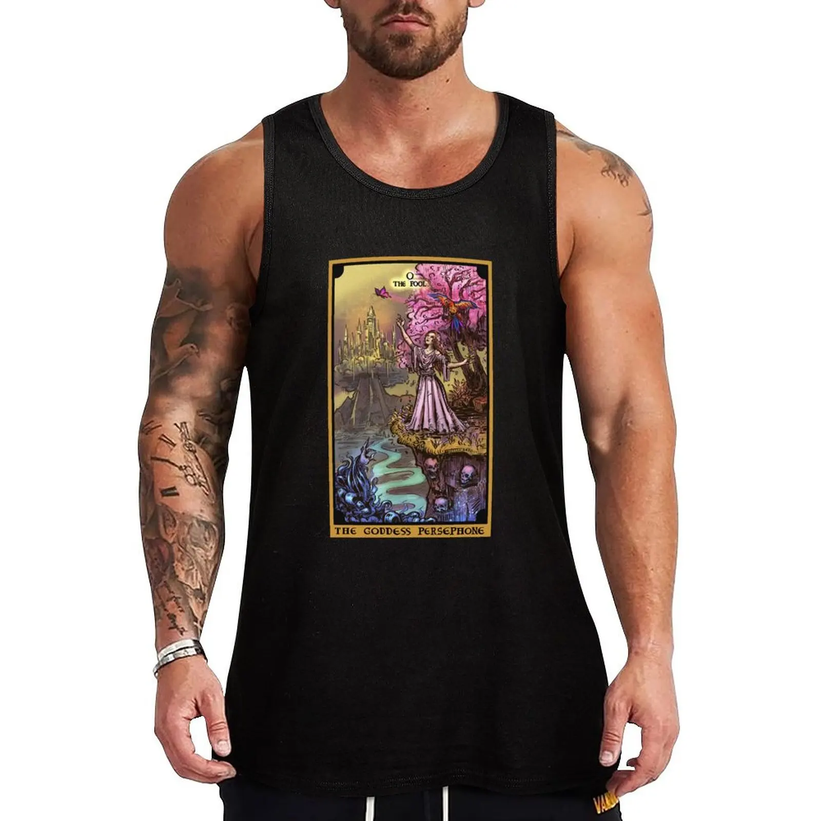 The Goddess Persephone The Fool Tarot Card Tank Top Men's tops sleeveless t-shirts for men singlets for men gym accessories men
The Goddess Persephone The Fool Tarot Card Tank Top Men's tops sleeveless t-shirts for men singlets for men gym accessories men