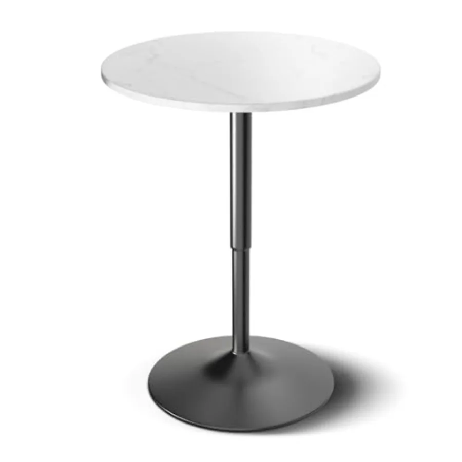 23.5 Inch Round Pub Table Adjustable Height 27.5" - 36" Bar Height High Top for Dining Room Kitchen Patio or Bar Metal Base Whi
23.5 Inch Round Pub Table Adjustable Height 27.5" - 36" Bar Height High Top for Dining Room Kitchen Patio or Bar Metal Base Whi
