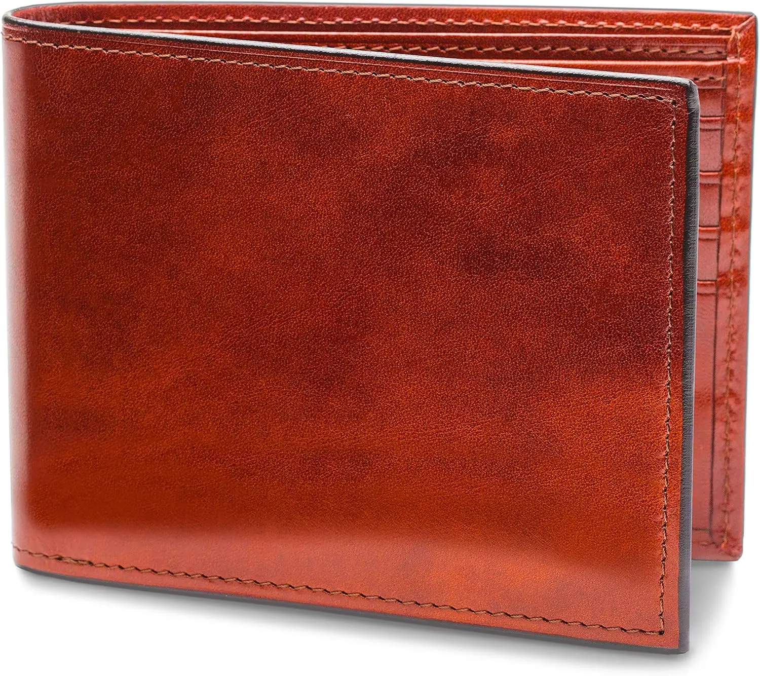 Men's Bifold Leather Wallet with ID Window and Card Slots - Cognac Brown, Durable and Stylish
Men's Bifold Leather Wallet with ID Window and Card Slots - Cognac Brown, Durable and Stylish
