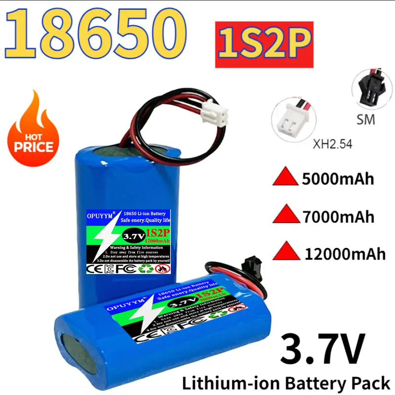 18650 1S2P 3.7V 12000mAh Lithium Rechargeable Battery Pack for LED Light Toy Battery Beauty Salon Power Tool SM Plug XH 2.54
18650 1S2P 3.7V 12000mAh Lithium Rechargeable Battery Pack for LED Light Toy Battery Beauty Salon Power Tool SM Plug XH 2.54