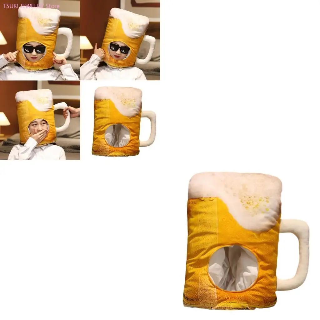 62KE Funny Beer Mug Hat for Adults Plush Beer Caps Hat Winter Warm Caps Birthday Party Accessories Stage Performances Headgear
62KE Funny Beer Mug Hat for Adults Plush Beer Caps Hat Winter Warm Caps Birthday Party Accessories Stage Performances Headgear