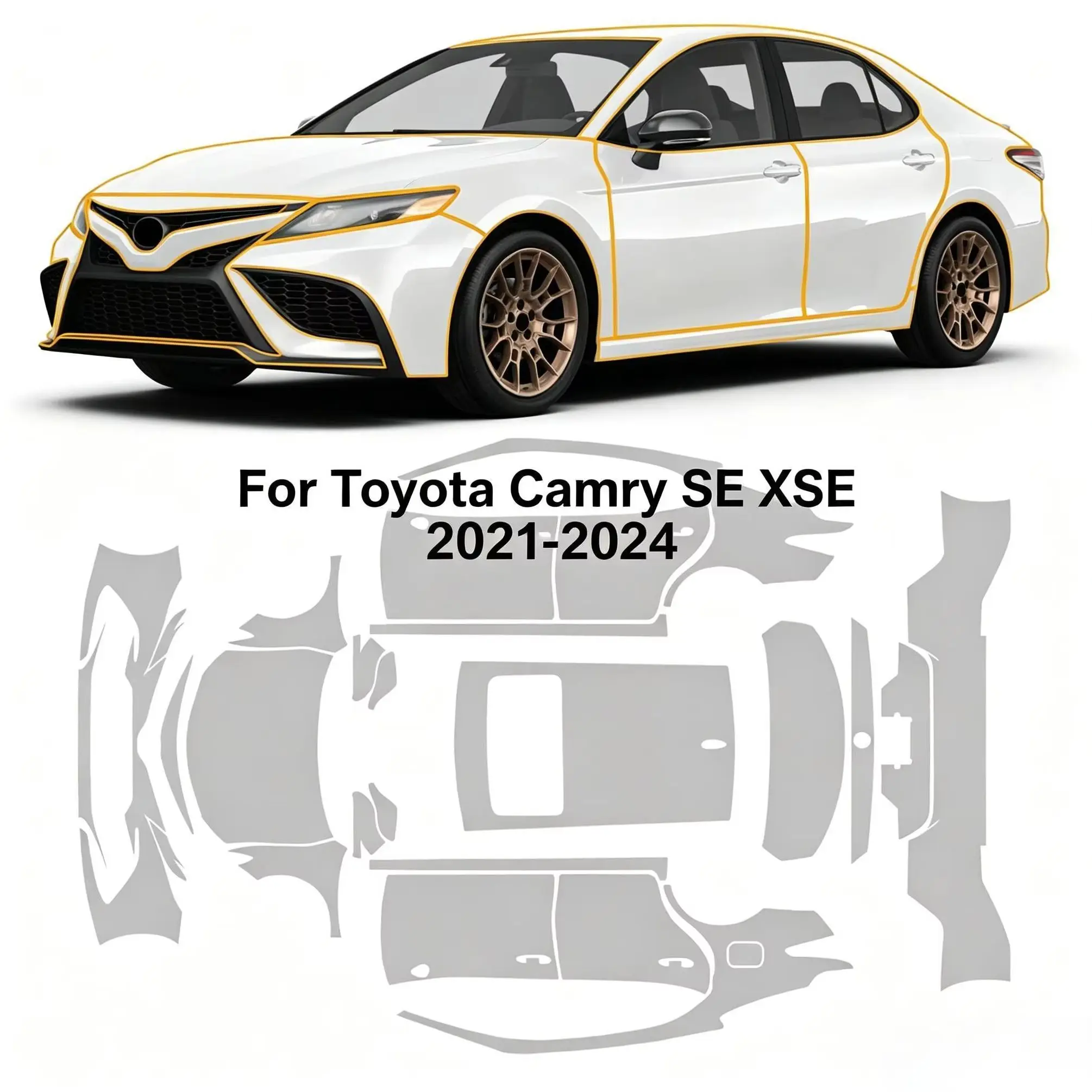 8.5Mil TPU Bumper Paint Protection Film For Toyota Camry SE XSE 2021-2024 Pre-cut PPF Clear Bra Car Body Anti-Scratch Resistant
8.5Mil TPU Bumper Paint Protection Film For Toyota Camry SE XSE 2021-2024 Pre-cut PPF Clear Bra Car Body Anti-Scratch Resistant