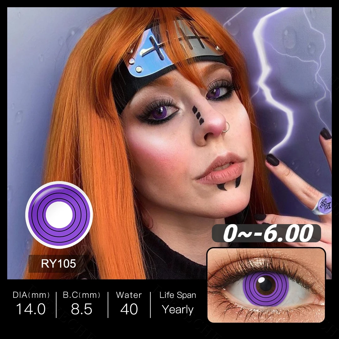Pseyeche Cosplay Contact Lens Purple Rinnegan Contact Lenses Anime Cosplay Halloween Color Contacts Lenses for Eyes
Pseyeche Cosplay Contact Lens Purple Rinnegan Contact Lenses Anime Cosplay Halloween Color Contacts Lenses for Eyes