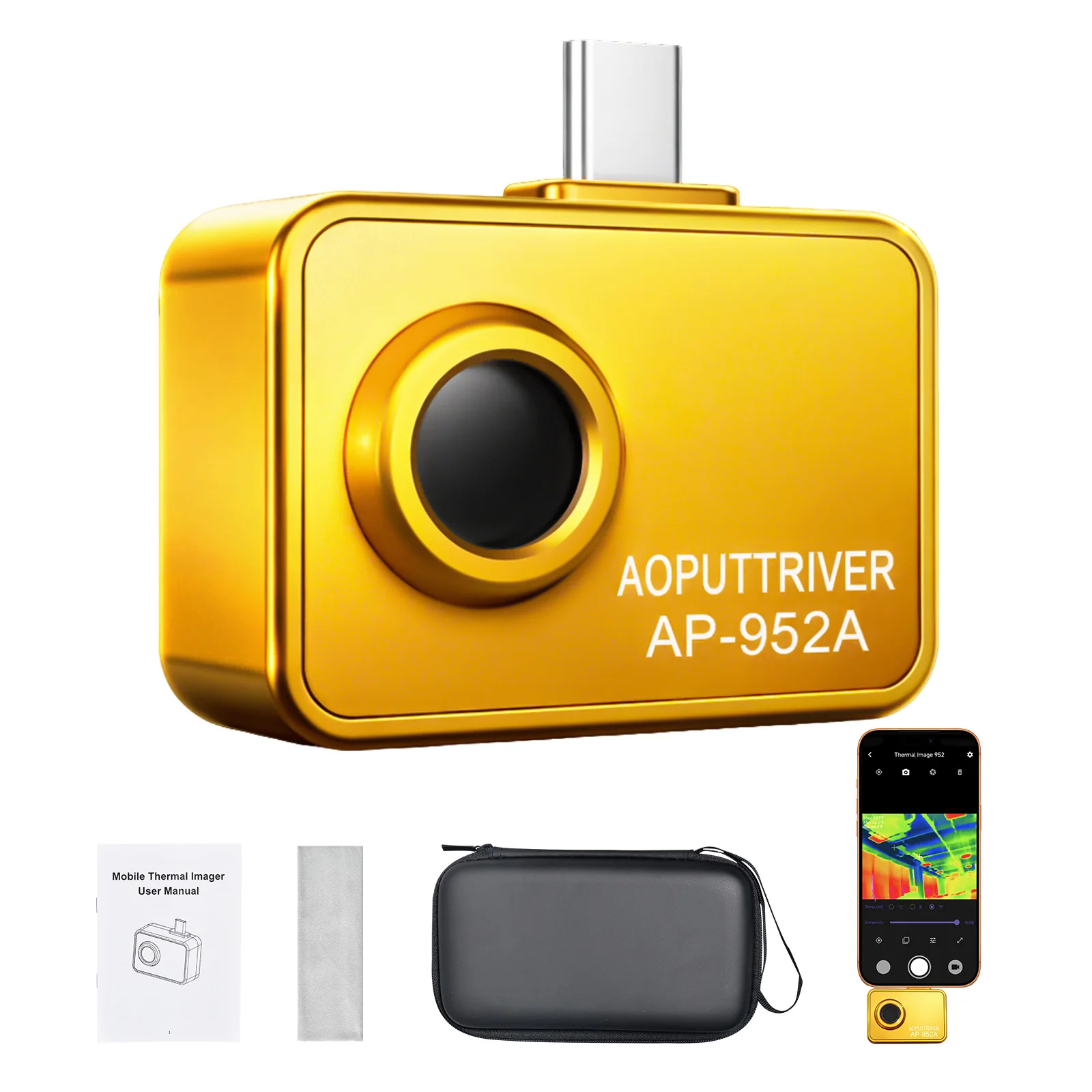 Portable Type-C IR Thermal Imager 256×192 Resolution -15℃-600℃ APP Control Thermal Camera for Android Phone
Portable Type-C IR Thermal Imager 256×192 Resolution -15℃-600℃ APP Control Thermal Camera for Android Phone