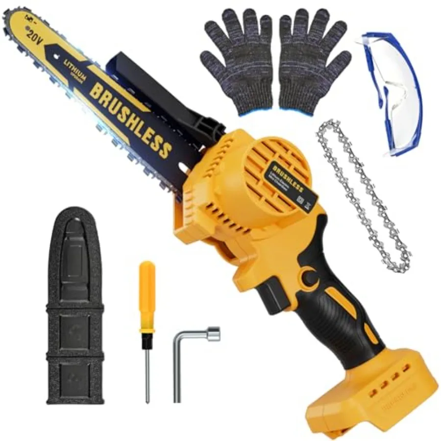 Cordless Mini Chainsaw 8 Inch for Dewalt 20V MAX Battery Powered NO Battery Electric Chainsaw Cordless Hand Chainsaw Portable S
Cordless Mini Chainsaw 8 Inch for Dewalt 20V MAX Battery Powered NO Battery Electric Chainsaw Cordless Hand Chainsaw Portable S